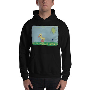 Men's Hoodies Heavy Blend Hooded Sweatshirt. Just ducking around. ©