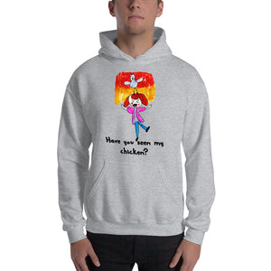 Men's Hoodies Heavy Blend Hooded Sweatshirt. Have you seen my chicken? (black lettering) ©