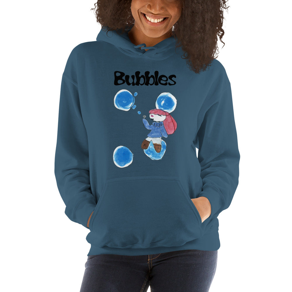 Women's Hoodies Heavy Blend Hooded Sweatshirt.. Bubbles. (black lettering) ©