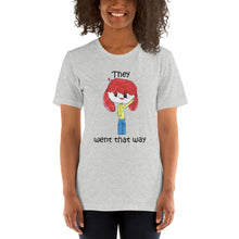 Load image into Gallery viewer, Women's T-shirts Short Sleeve Jersey T-Shirt. They went that way. (black lettering) ©