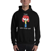 Load image into Gallery viewer, Men&#39;s Hoodies Heavy Blend Hooded Sweatshirt. They went that way. (white lettering) ©