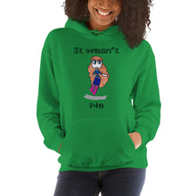 Load image into Gallery viewer, Women's Hoodies Heavy Blend Hooded Sweatshirt. It wasn't me. (black lettering) ©