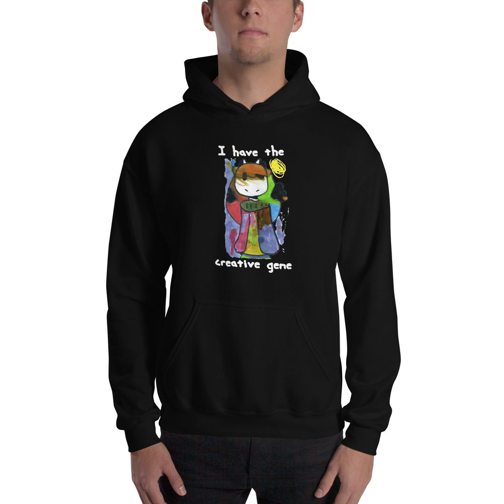 Men's Hoodies Heavy Blend Hooded Sweatshirt. I have the creative gene. (white lettering) ©