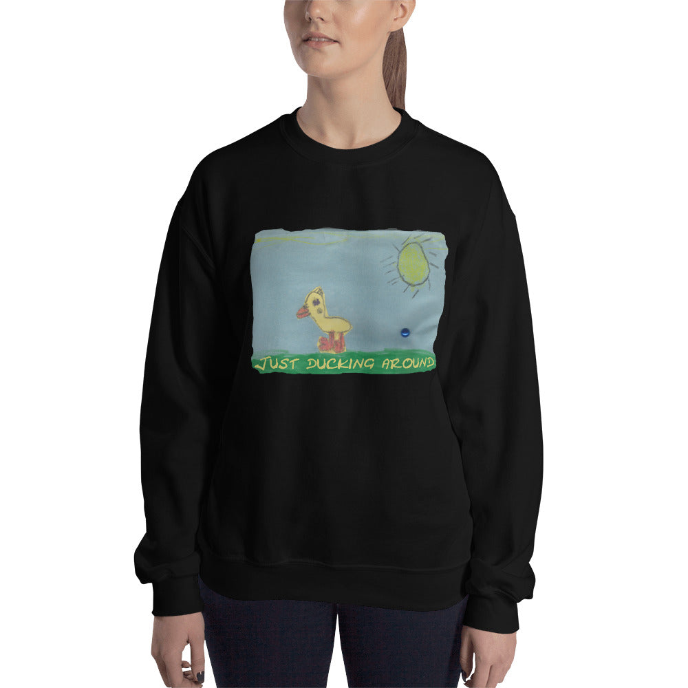 Women's Gildan Sweatshirt Unisex Heavy Blend Crew-neck Sweatshirt. Just ducking around. ©