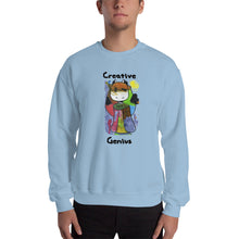 Load image into Gallery viewer, Men&#39;s Sweatshirt Unisex Heavy Blend Crewneck Sweatshirt. Creative Genius. (black lettering) ©