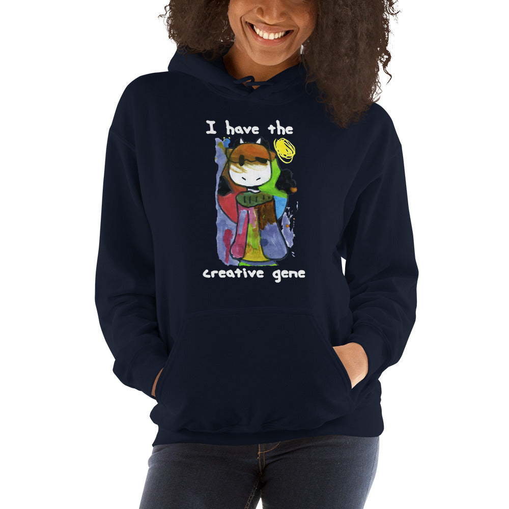 Women's Hoodies Heavy Blend Hooded Sweatshirt. I have the creative gene. (white lettering) ©