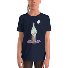 Load image into Gallery viewer, Youth T-shirt Bella + Canvas Short Sleeve Tee with Tear Away Label. Christmas Tree. ©