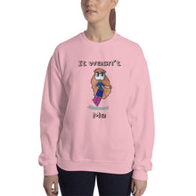 Load image into Gallery viewer, Women&#39;s Gildan Sweatshirt Unisex Heavy Blend Crew-neck Sweatshirt. It wasn&#39;t me. (black lettering) ©