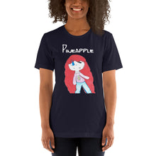 Load image into Gallery viewer, Women's T-shirts Short Sleeve Jersey T-Shirt. Pineapple. (white lettering) ©