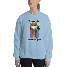 Load image into Gallery viewer, Women&#39;s Gildan Sweatshirt Unisex Heavy Blend Crew-neck Sweatshirt. I have the creative gene. (black lettering) ©