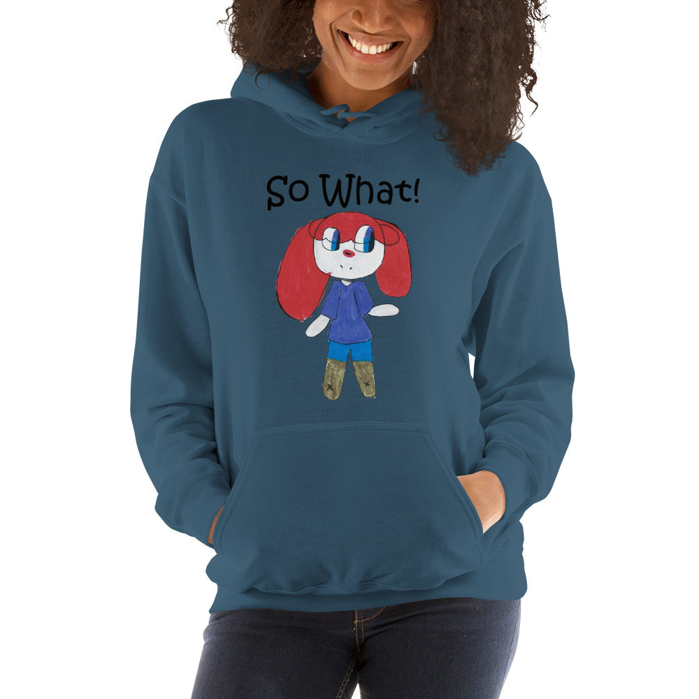 Women's Hoodies Heavy Blend Hooded Sweatshirt. So What! (black lettering) ©