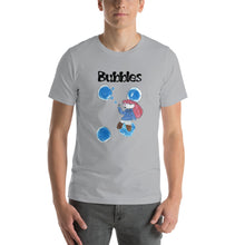 Load image into Gallery viewer, Men&#39;s T-shirts Short Sleeve Jersey T-Shirt. Bubbles. (black lettering) ©