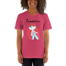 Load image into Gallery viewer, Women's T-shirts Short Sleeve Jersey T-Shirt. Pineapple. (black lettering) ©