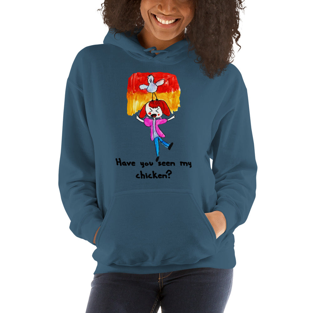 Women's Hoodies Heavy Blend Hooded Sweatshirt. Have you seen my chicken? (black lettering) ©