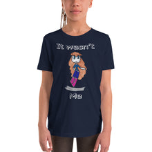 Load image into Gallery viewer, Youth T-shirt Bella + Canvas Short Sleeve Tee with Tear Away Label. It wasn't me. (white lettering) ©
