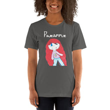 Load image into Gallery viewer, Women's T-shirts Short Sleeve Jersey T-Shirt. Pineapple. (white lettering) ©