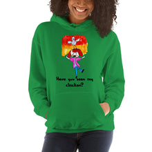 Load image into Gallery viewer, Women&#39;s Hoodies Heavy Blend Hooded Sweatshirt. Have you seen my chicken? (black lettering) ©