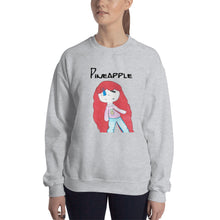 Load image into Gallery viewer, Women&#39;s Gildan Sweatshirt Unisex Heavy Blend Crew-neck Sweatshirt. Pineapple. (black lettering) ©