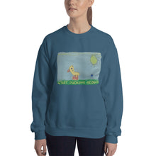 Load image into Gallery viewer, Women&#39;s Gildan Sweatshirt Unisex Heavy Blend Crew-neck Sweatshirt. Just ducking around. ©