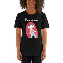 Load image into Gallery viewer, Women's T-shirts Short Sleeve Jersey T-Shirt. Pineapple. (white lettering) ©