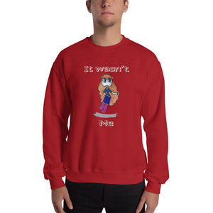 Men's Sweatshirt Unisex Heavy Blend Crewneck Sweatshirt. It wasn't me. (white lettering) ©