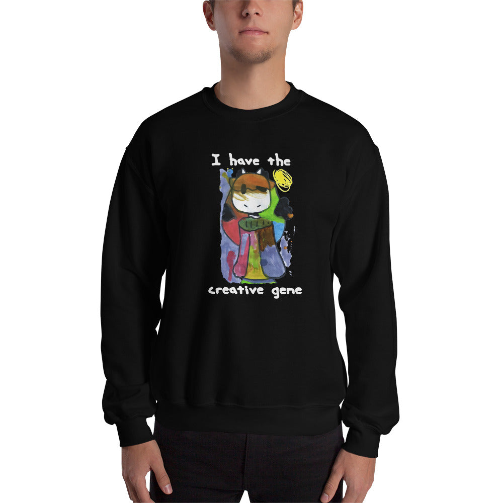 Men's Sweatshirt Unisex Heavy Blend Crewneck Sweatshirt. I have the creative gene. (white lettering) ©