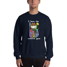 Load image into Gallery viewer, Men&#39;s Sweatshirt Unisex Heavy Blend Crewneck Sweatshirt. I have the creative gene. (white lettering) ©