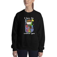 Load image into Gallery viewer, Women&#39;s Gildan Sweatshirt Unisex Heavy Blend Crew-neck Sweatshirt. I have the creative gene. (white lettering) ©