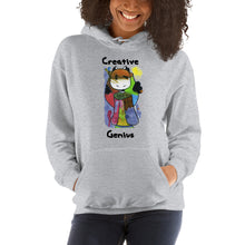 Load image into Gallery viewer, Women&#39;s Hoodies Heavy Blend Hooded Sweatshirt. Creative Genius. (black lettering) ©