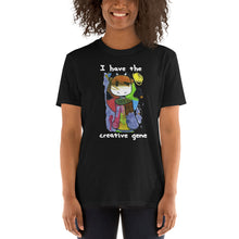 Load image into Gallery viewer, Women&#39;s Gildan T-shirts Unisex Softstyle T-Shirt with Tear Away Label. I have the creative gene. (white lettering) ©