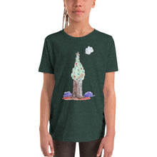 Load image into Gallery viewer, Youth T-shirt Bella + Canvas Short Sleeve Tee with Tear Away Label. Christmas Tree. ©