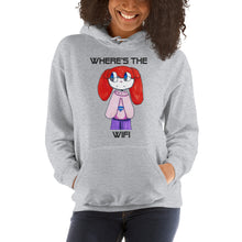 Load image into Gallery viewer, Women's Hoodies Heavy Blend Hooded Sweatshirt. Where's the WIFI. (black lettering) ©