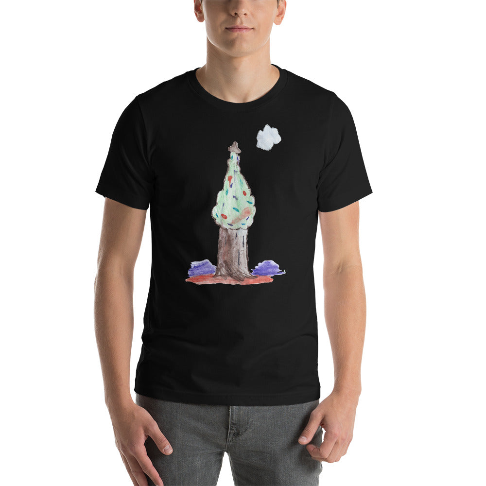 Men's T-Shirts Short Sleeve Jersey T-Shirt. Christmas tree. ©