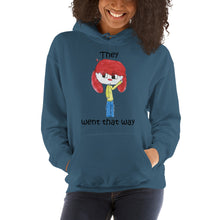 Load image into Gallery viewer, Women's Hoodies Heavy Blend Hooded Sweatshirt. They went that way. (black lettering) ©