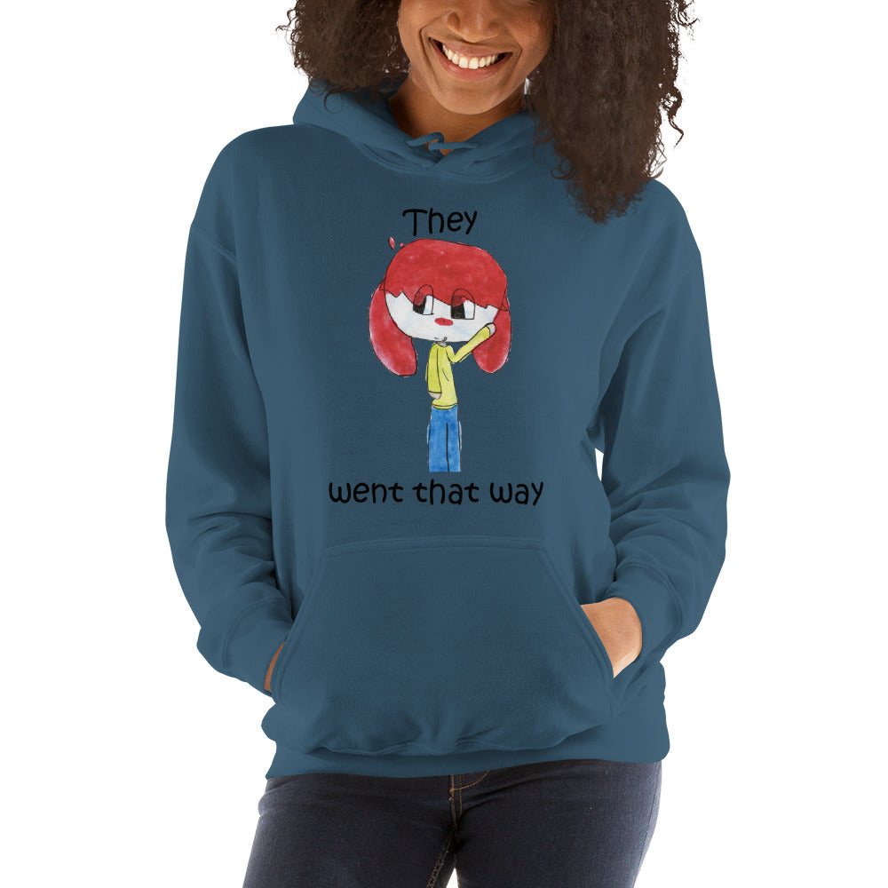 Women's Hoodies Heavy Blend Hooded Sweatshirt. They went that way. (black lettering) ©