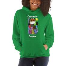 Load image into Gallery viewer, Women&#39;s Hoodies Heavy Blend Hooded Sweatshirt. Creative Genius. (white lettering) ©