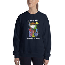 Load image into Gallery viewer, Women&#39;s Gildan Sweatshirt Unisex Heavy Blend Crew-neck Sweatshirt. I have the creative gene. (white lettering) ©