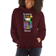 Load image into Gallery viewer, Women&#39;s Hoodies Heavy Blend Hooded Sweatshirt. Creative Genius. (white lettering) ©