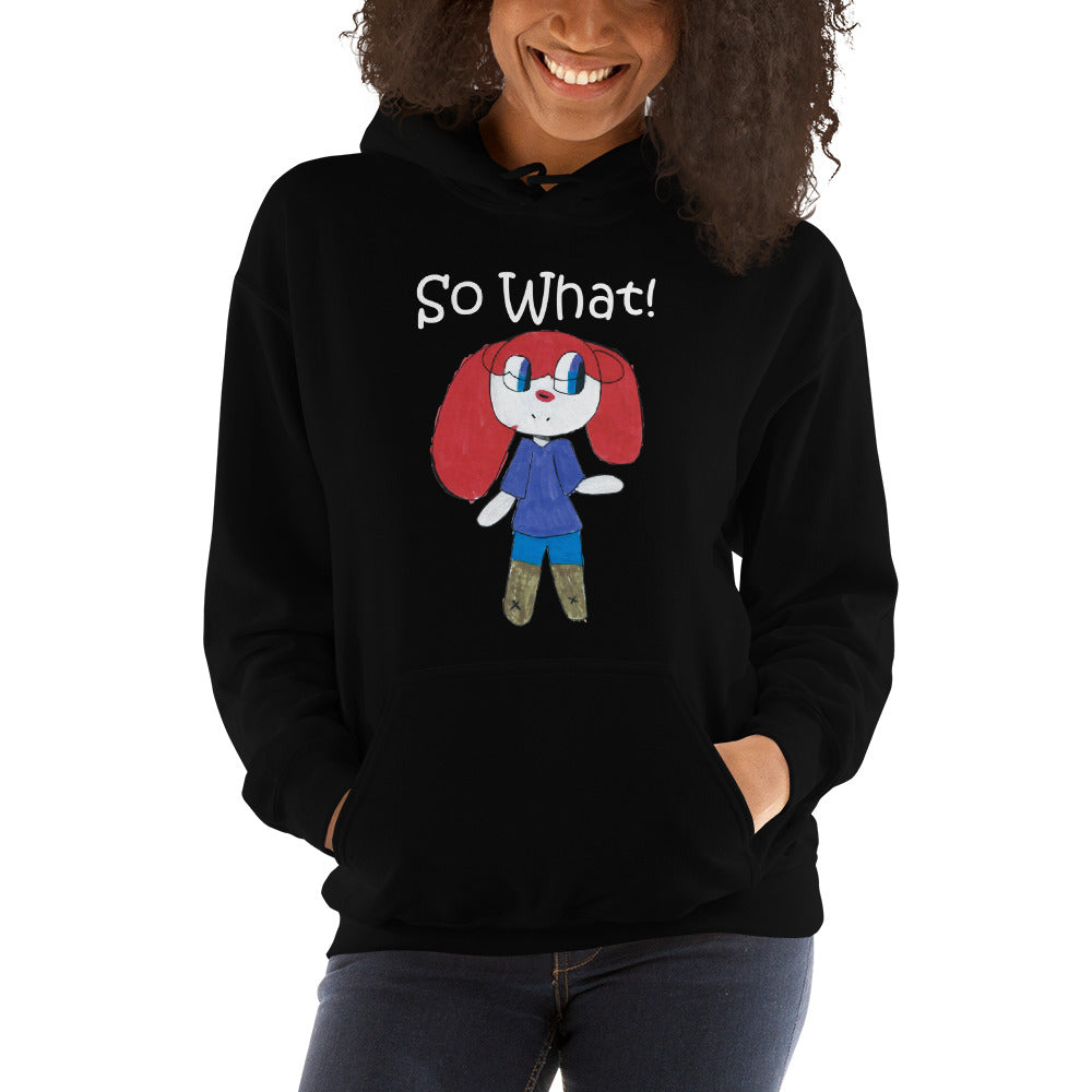 Women's Hoodies Heavy Blend Hooded Sweatshirt. So What! (white lettering) ©