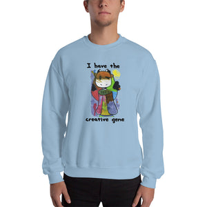 Men's Sweatshirt Unisex Heavy Blend Crewneck Sweatshirt. I have the creative gene. (black lettering) ©