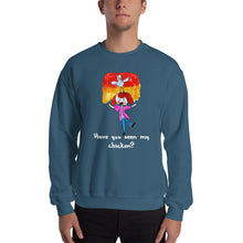 Load image into Gallery viewer, Men&#39;s Sweatshirt Unisex Heavy Blend Crewneck Sweatshirt. Have you seen my chicken? (white lettering) ©