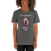 Load image into Gallery viewer, Women's T-shirts Short Sleeve Jersey T-Shirt. It wasn't me. (white lettering) ©