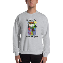 Load image into Gallery viewer, Men&#39;s Sweatshirt Unisex Heavy Blend Crewneck Sweatshirt. I have the creative gene. (black lettering) ©