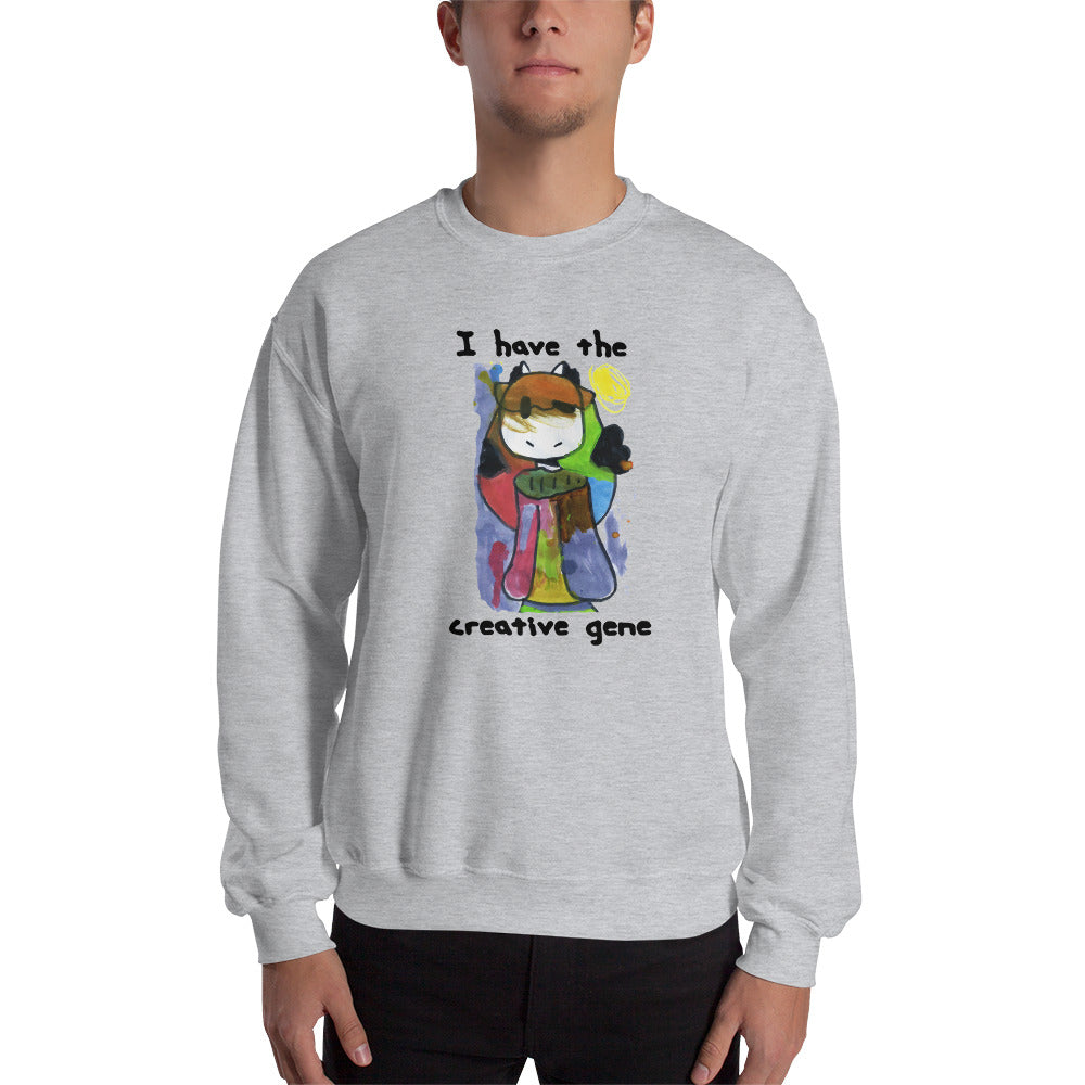 Men's Sweatshirt Unisex Heavy Blend Crewneck Sweatshirt. I have the creative gene. (black lettering) ©