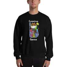 Load image into Gallery viewer, Men&#39;s Sweatshirt Unisex Heavy Blend Crewneck Sweatshirt. Creative Genius. (white lettering) ©