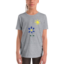 Load image into Gallery viewer, Youth T-shirt Bella + Canvas Short Sleeve Tee with Tear Away Label. Sun, flower. ©