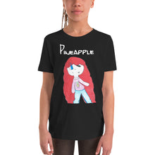 Load image into Gallery viewer, Youth T-shirt Bella + Canvas Short Sleeve Tee with Tear Away Label. Pineapple (white lettering) ©