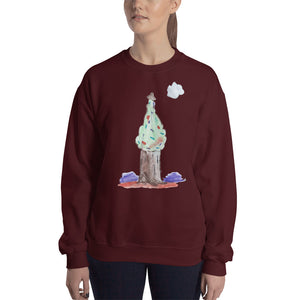 Women's Gildan Sweatshirt Unisex Heavy Blend Crew-neck Sweatshirt. Christmas tree. ©