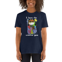 Load image into Gallery viewer, Women&#39;s Gildan T-shirts Unisex Softstyle T-Shirt with Tear Away Label. I have the creative gene. (white lettering) ©