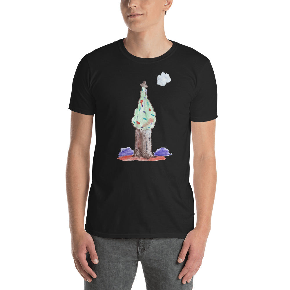 Men's Gildan T-shirts Unisex Softstyle T-Shirt with Tear Away Label. Christmas Tree. ©